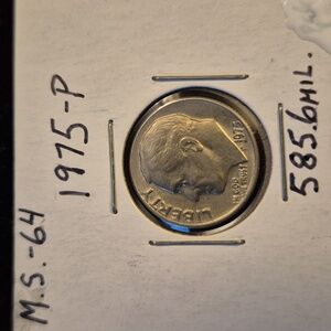 1975-P Roosevelt Dime Coin MS-64